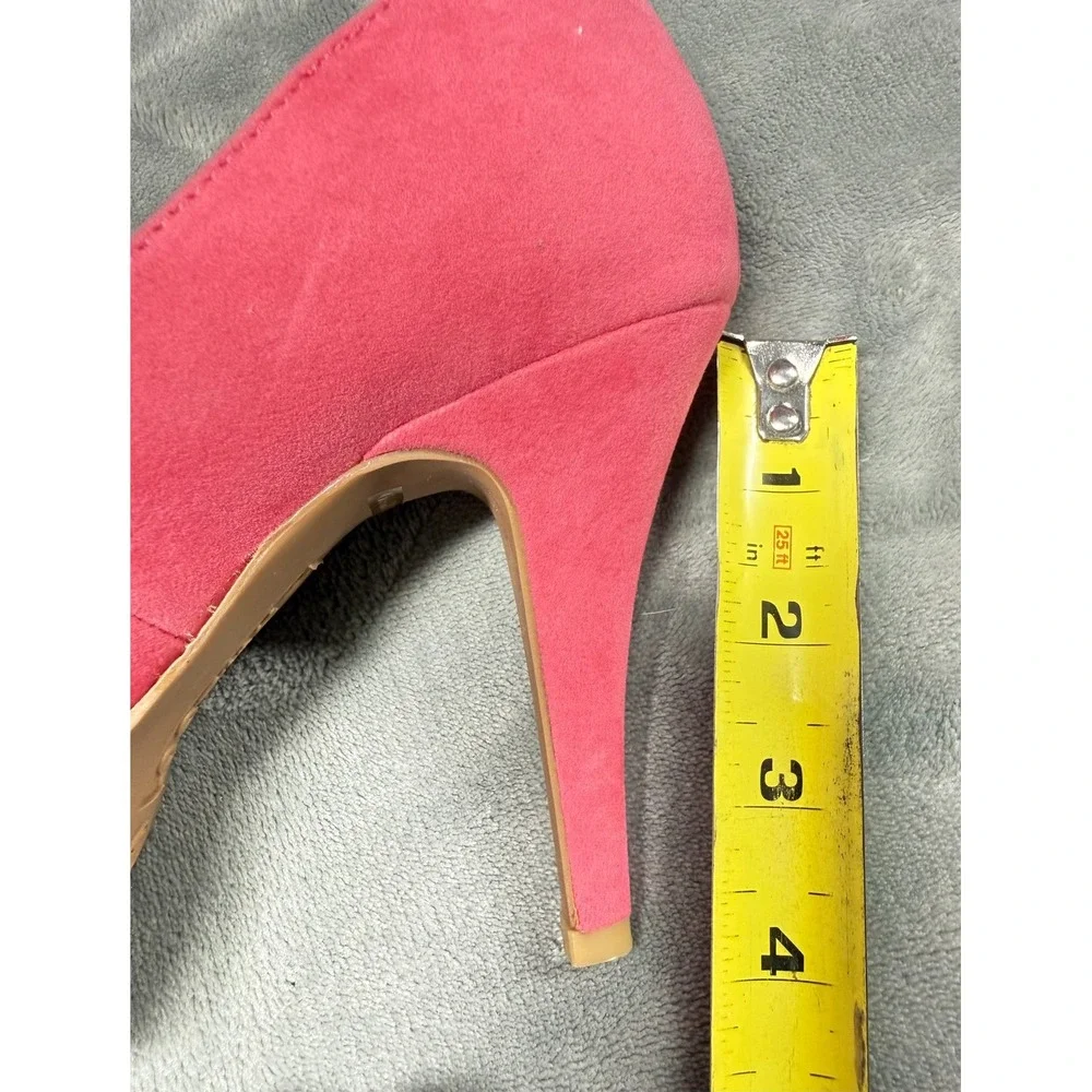 Bamboo Corey01 Womens 6 Pink Peep Toe Platform Stiletto Heels Pumps
